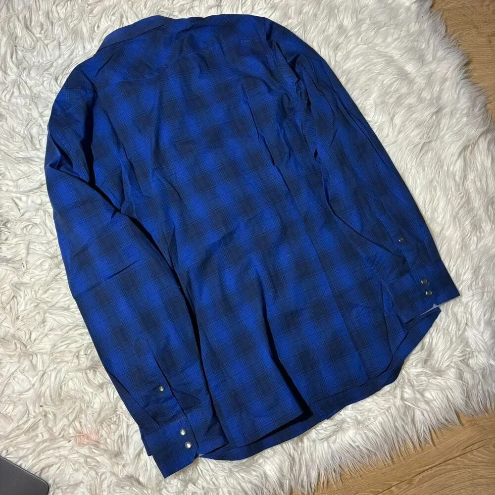 Banana-republic Men's Blue and Navy Shirt